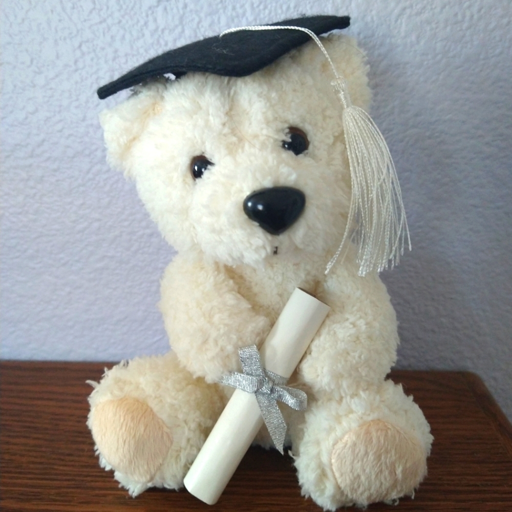 Adorable Graduation Bear with Diploma